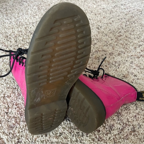 Doc Martens Delaney Pink Patent Leather Boots US 1 ( Little Girl) EU32 - Picture 8 of 9